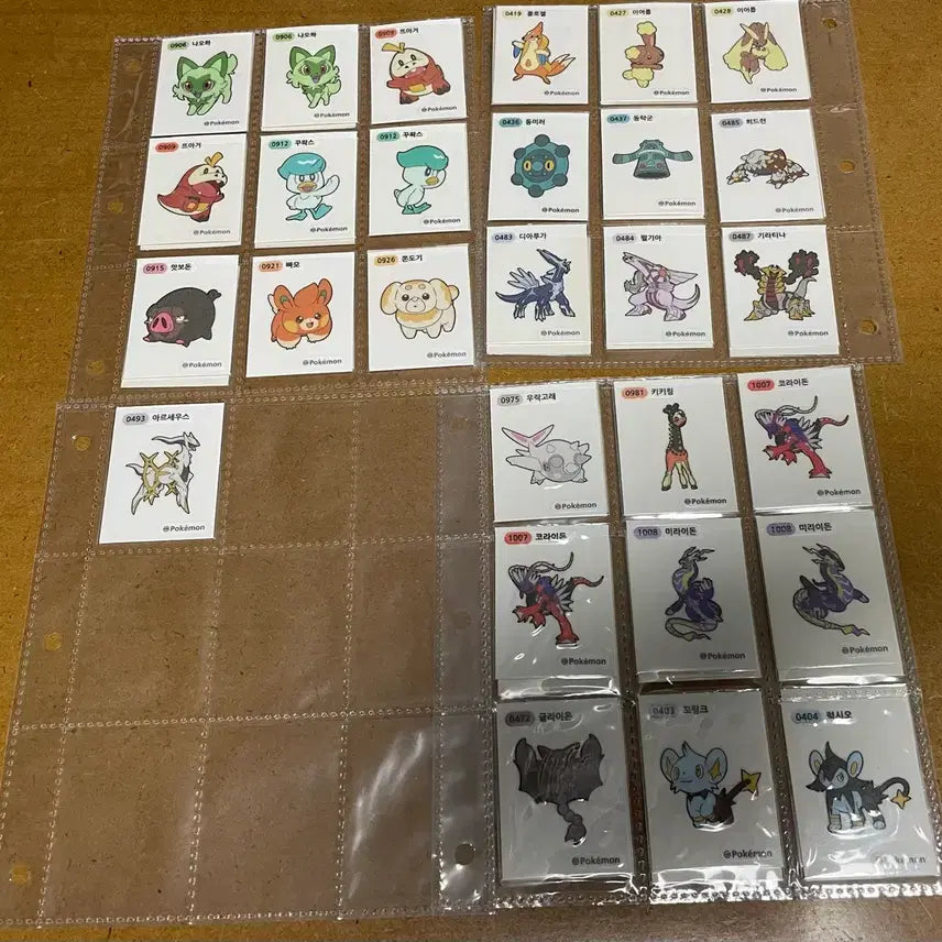 [BUNJANG] Pokemon Stickers Gen 4 & 9 Full Set / Individual / 포켓몬 띠부씰 4,9세대 전종 및개별