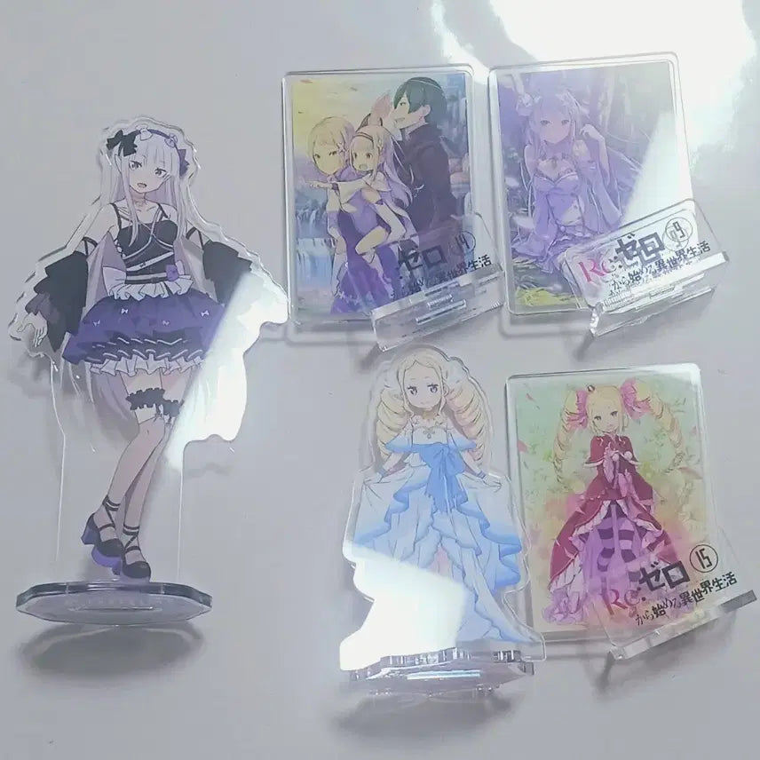 [BUNJANG] Re:Zero Emilia Beatrice Frieren Prestella Acrylic Stand Set (5 Types) / 리제로 에밀리아 베아트리스 표지 프리스텔라 아크릴 스탠드 5종 일괄
