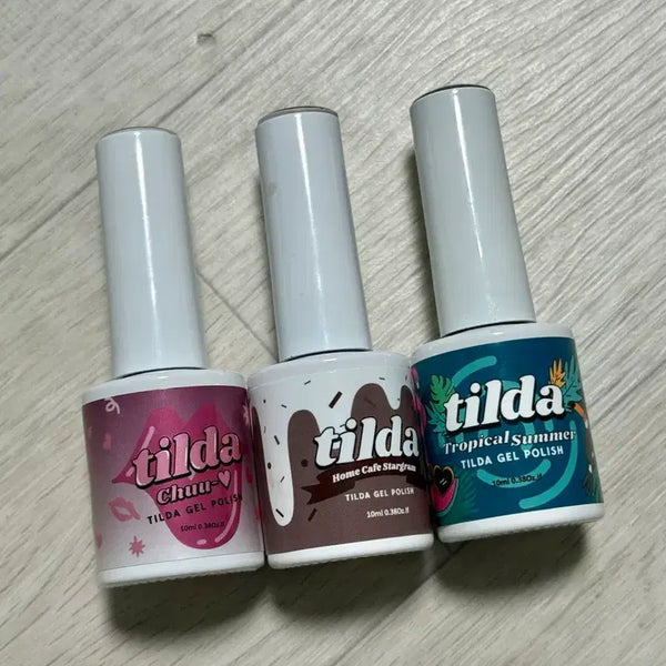 [BUNJANG] Tilda Gel Polish Set (3 Colors) / 틸다 젤 폴리쉬 젤네일 T077 T030 T043