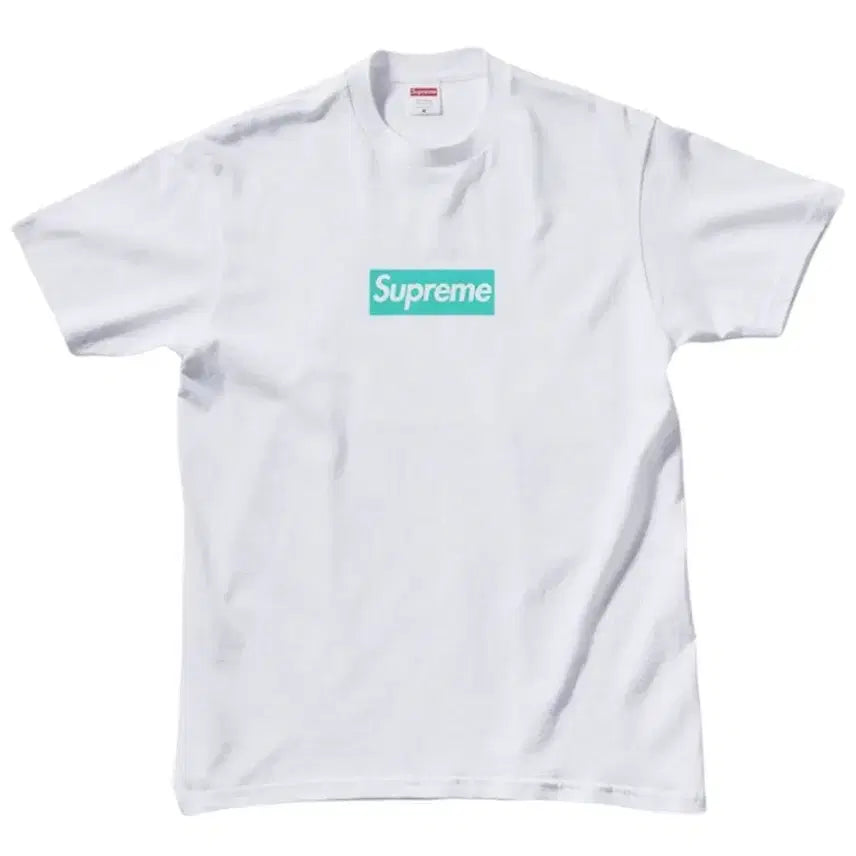 [BUNJANG] Supreme Tiffany & Co. Box Logo T-Shirt White / [S] 슈프림 티파니앤코 박스로고 반팔 화이트