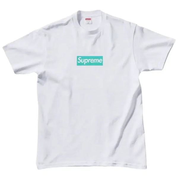 [BUNJANG] Supreme Tiffany & Co. Box Logo T-Shirt White / [S] 슈프림 티파니앤코 박스로고 반팔 화이트