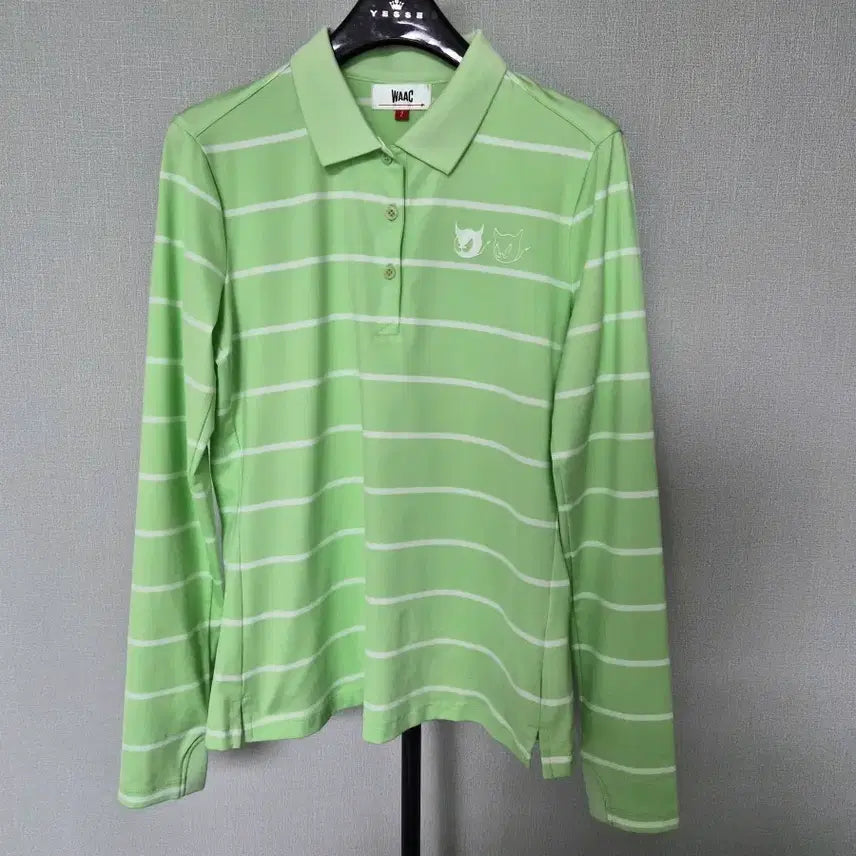 [BUNJANG] WAAC Women's 90 Collar Long-Sleeve Polo T-Shirt / WAAC왁 90 카라넥 골프티셔츠 폴로티 W-긴팔-334