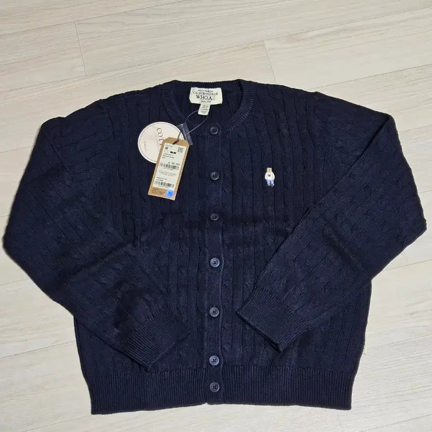 [BUNJANG] Whoau Women's Cable Knit Cardigan Navy M (New) / (M)후아유 여성 케이블 니트 가디건 새상품