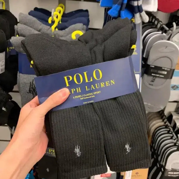 [BUNJANG] Polo Ralph Lauren Men's Sport Socks 6-Pair Pack / 폴로 랄프로렌 남성 스포츠 양말 6켤레