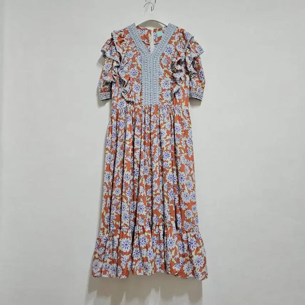 [BUNJANG] Evo Frill Long Dress / evo 프릴 롱원피스
