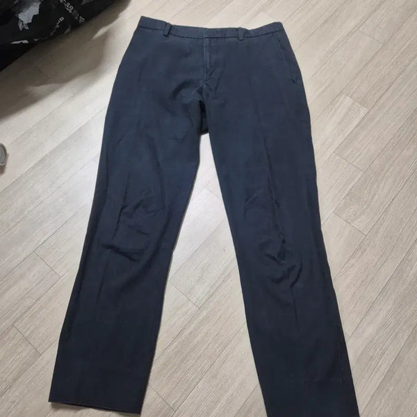[BUNJANG] Solid Homme Black Cotton Pants / 솔리드옴므 블랙 면바지