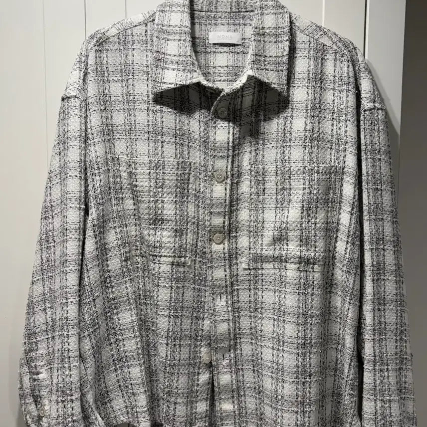[BUNJANG] MoMa Design Tweed Crop Shirt Size 48 / 모마디자인 트위드 크롭 셔츠 48
