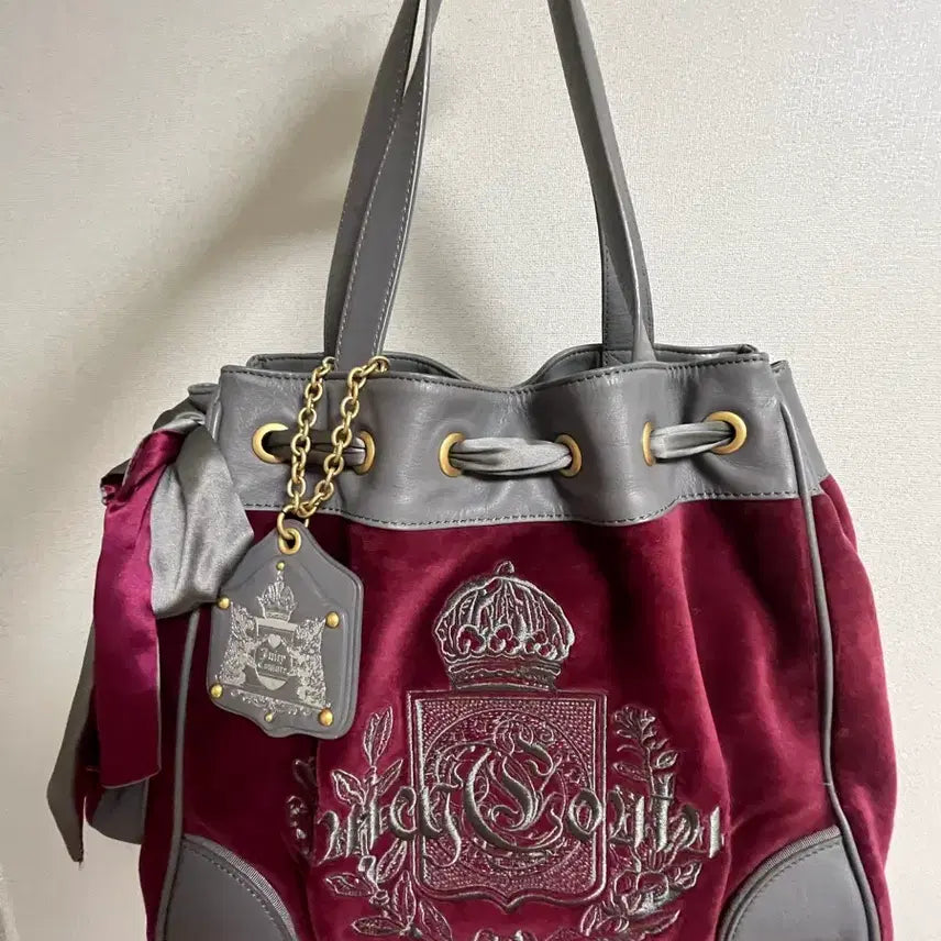[BUNJANG] Juicy Couture Burgundy Daydreamer Shoulder Bag & Coin Purse Set / 쥬시꾸뛰르 가방 버건디 데이드리머 지갑 세트