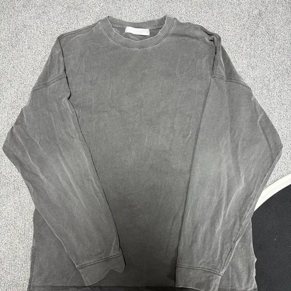 [BUNJANG] 8Seconds Vintage Charcoal Long Sleeve T-Shirt / [100] 에잇세컨즈 빈티지 차콜 롱슬리브 티셔츠