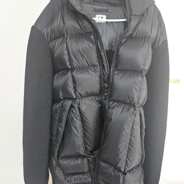 [BUNJANG] CP Company DD Shell Padded Knit Hoodie Black / CP 컴퍼니 디디쉘 패딩 니트 후드 블랙