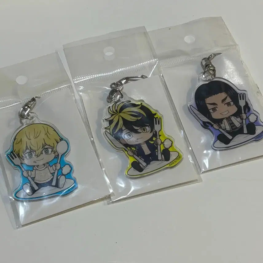 [BUNJANG] Tokyo Revengers Chifuyu Matsuno & Baji Keisuke & Kazutora Hanemiya Keychain Bundle Set / 도리벤 키링 일괄 치후유 바지 카즈토라