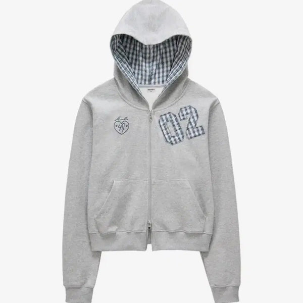 [BUNJANG] The Open Wardrobe x Yoojeong Patchwork Hoodie Zip-up / 밈더워드로브 유정 유스 패치워크 후드집업