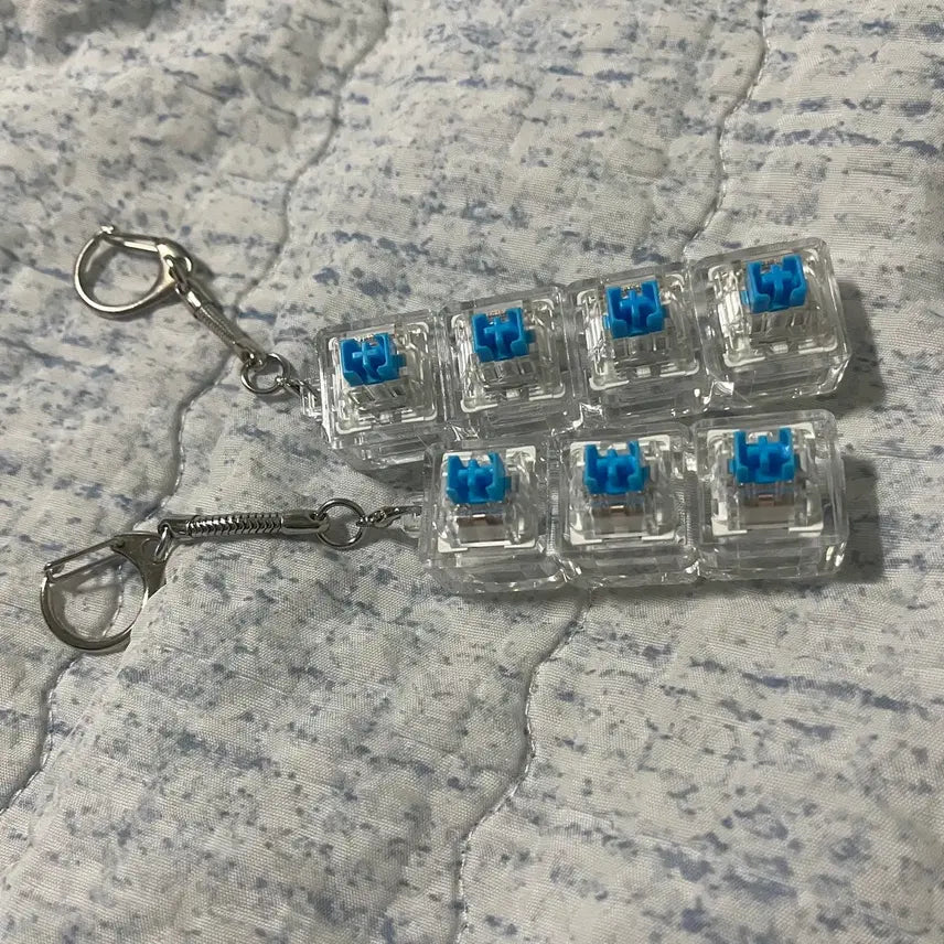 [BUNJANG] Custom Keycap Clicker Keychain (3-Key / 4-Key) / 키캡 바디 키링 (커스텀 클릭커) 3구 4구