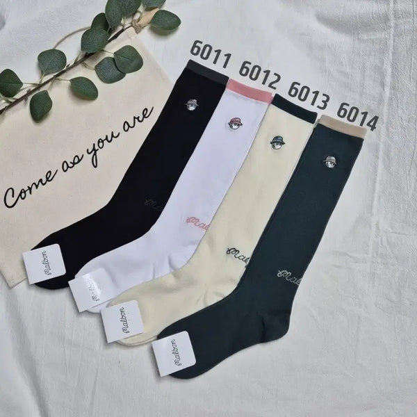 [BUNJANG] Malbon Golf & Titleist Ribbed Knee-High Socks / 말본  니삭스 타이틀리스트 니삭스