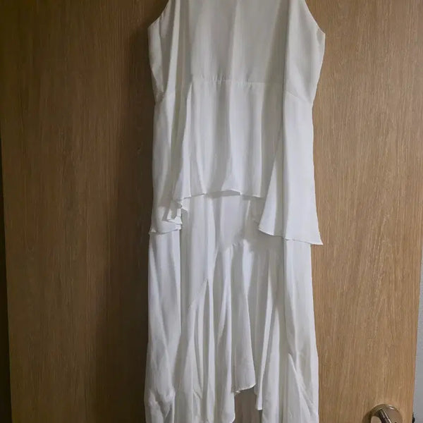 [BUNJANG] Frill White Summer One-Piece Dress / F 프릴 화이트 원피스 여름원피스 바캉스원피스 휴양지원피스