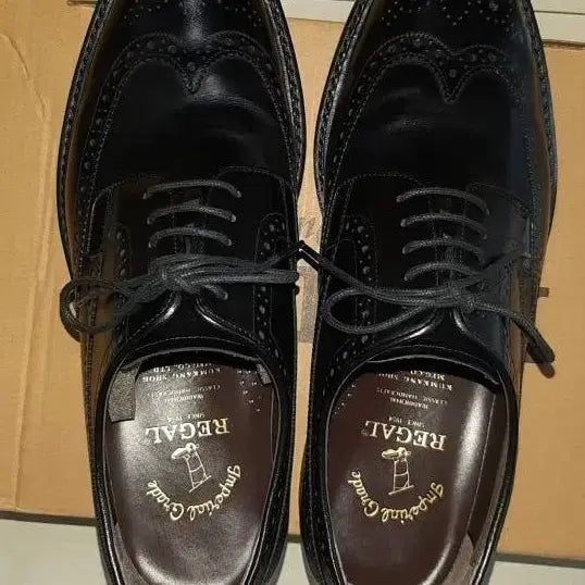 [BUNJANG] Geumkang Shoes Regal Classic Wingtip Dress Shoes - Black (265mm) / 금강제화 리갈 클래식 윙팁 드레스 블랙(REGOXG0001)
