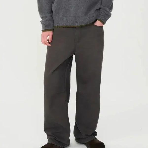 [BUNJANG] In Silence Dart Wide Denim Pants (Brown/L) / 인사일런스 - 다트와이드데님팬츠(브라운/L)