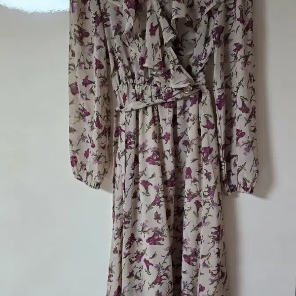 [BUNJANG] Flower Pattern Long Dress / 플라워 롱 원피스