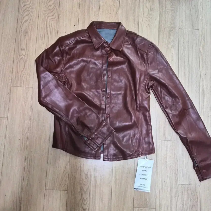 [BUNJANG] Leather Shirt Jacket / 가죽셔츠겸 자켓