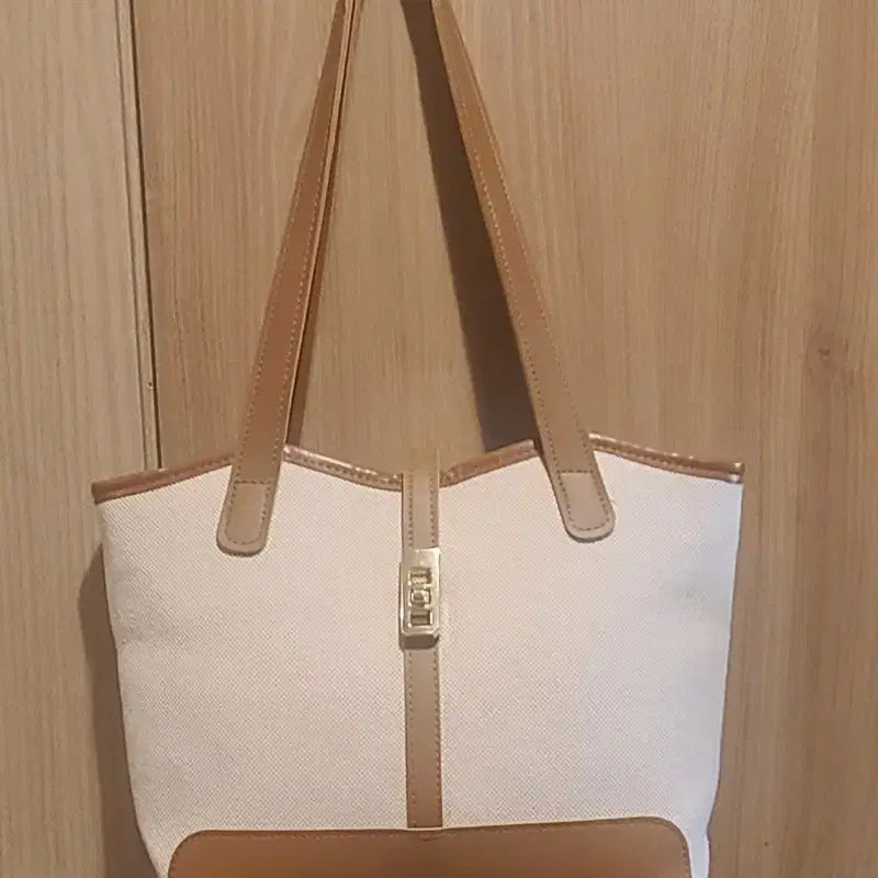 [BUNJANG] Canvas Shoulder Bag (Ivory) / (미사용품) 예쁜 캔버스 숄더백(아이보리)