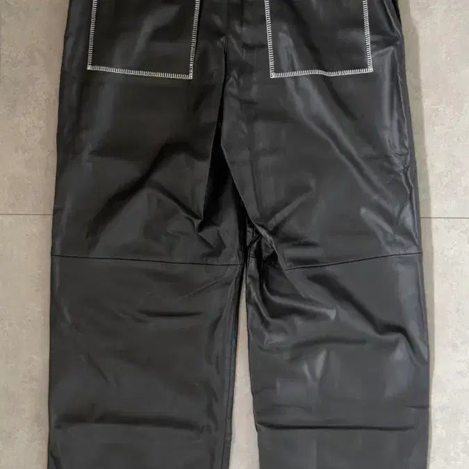 [BUNJANG] Zara Leather Wide Pants / [새상품] 자라 레더 와이드 팬츠