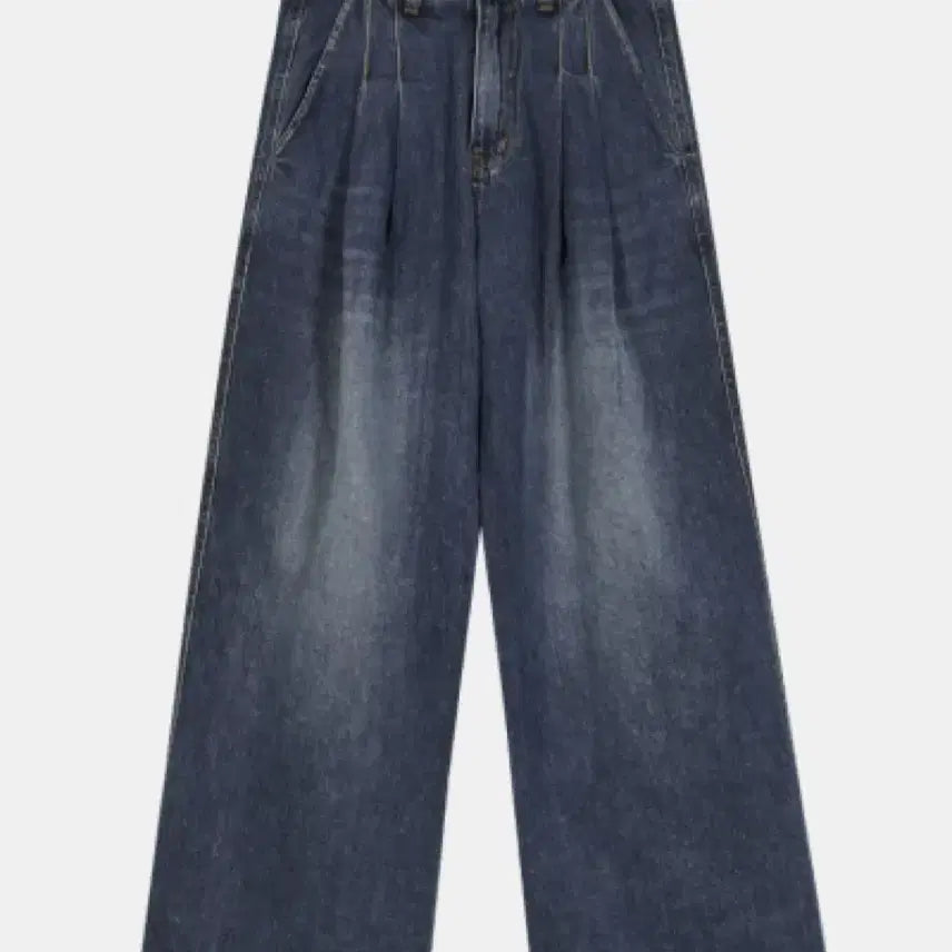 [BUNJANG] Headment 014 Pintuck Wide Denim Pants / 헤더먼트 014 핀턱 데님 판매