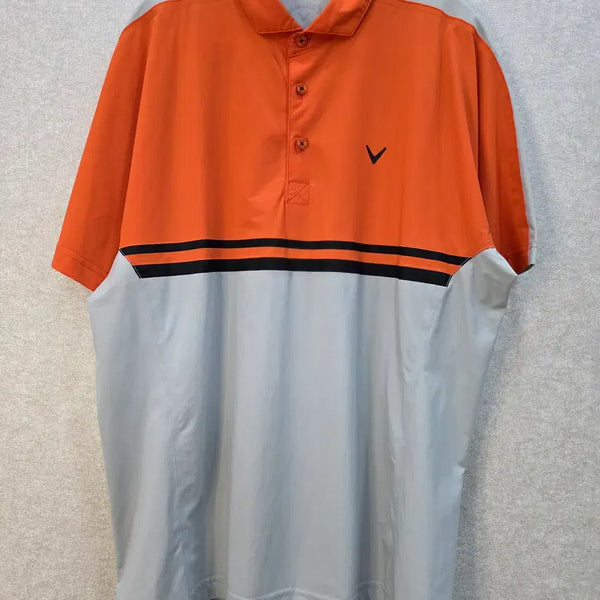 [BUNJANG] Callaway Golf Color-Blocked Short-Sleeve PK T-shirt / 캘러웨이 골프 배색 기능성 반팔 PK 티셔츠 Callaway