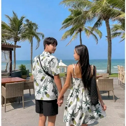[BUNJANG] Viva Love Fine Honeymoon Similar Couple Look (Dress/Men's Shirt) Set / 비바럽 파인 허니문 시밀러 커플룩(원피스/남자셔츠)