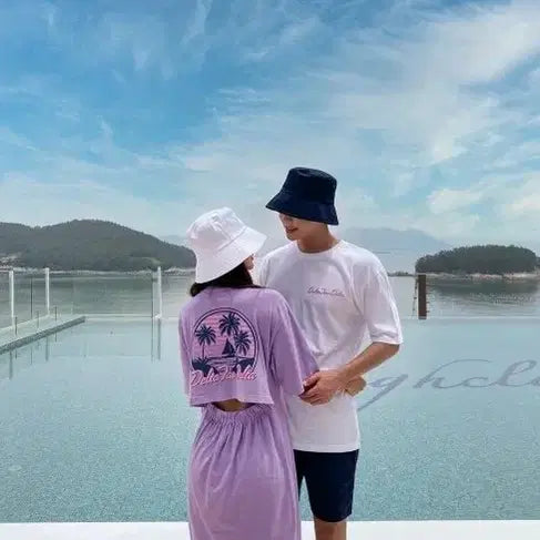 [BUNJANG] Viva Love Sailboat Couple Outfit (Women's Dress / Men's T-Shirt) / 비바럽 돛단배 원피스 허니문 시밀러 커플룩(원피스/남자티셔츠)