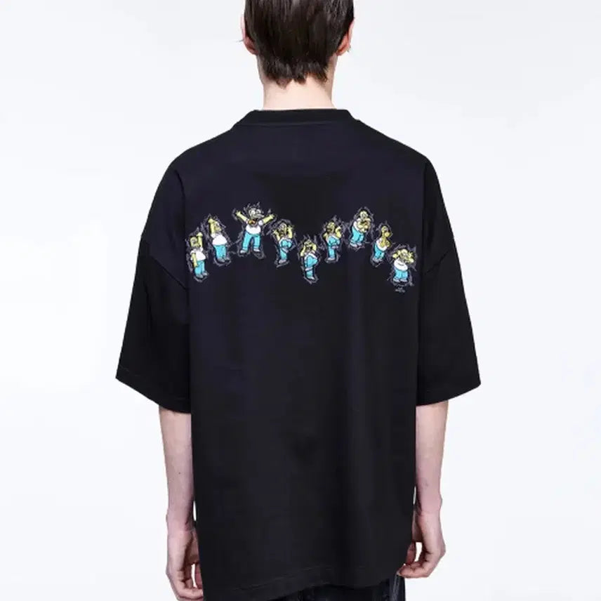 [BUNJANG] Songzio Homme Simpsons Collabo Short Sleeve T-Shirt / [새상품]송지오옴므 심슨콜라보 반팔 46(95)