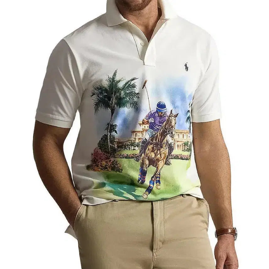 [BUNJANG] Polo Ralph Lauren Mesh Graphic Polo Shirt / 폴로 랄프로렌 메시 그래픽 폴로 셔츠