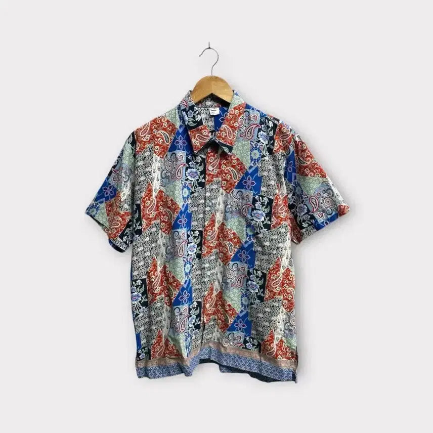 [BUNJANG] Vintage Paisley Patchwork Hawaiian Shirt M-L / 빈티지 페이즐리 패치워크 하와이안 셔츠 M-L