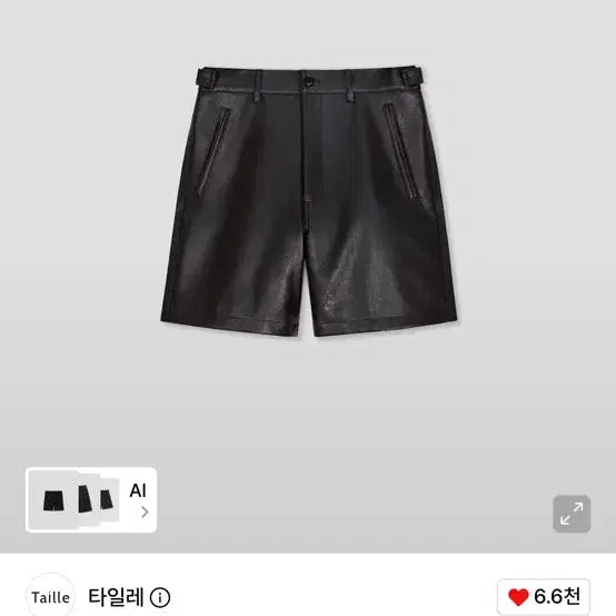 [BUNJANG] Tailer Foxi Leather Shorts Black / (마지막가격)타일레 폭시 레더 쇼츠 블랙 1