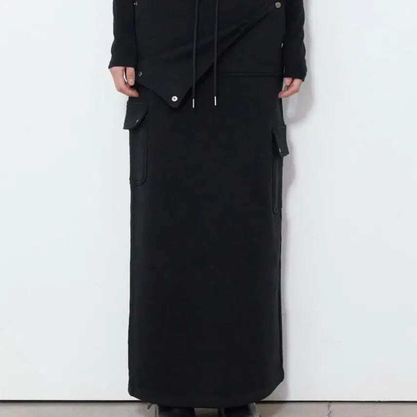 [BUNJANG] Bohemian Seoul Open Maxi Skirt Black / 보헤미안서울 오픈 맥시 스커트