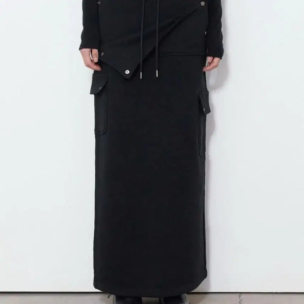 [BUNJANG] Bohemian Seoul Open Maxi Skirt Black / 보헤미안서울 오픈 맥시 스커트