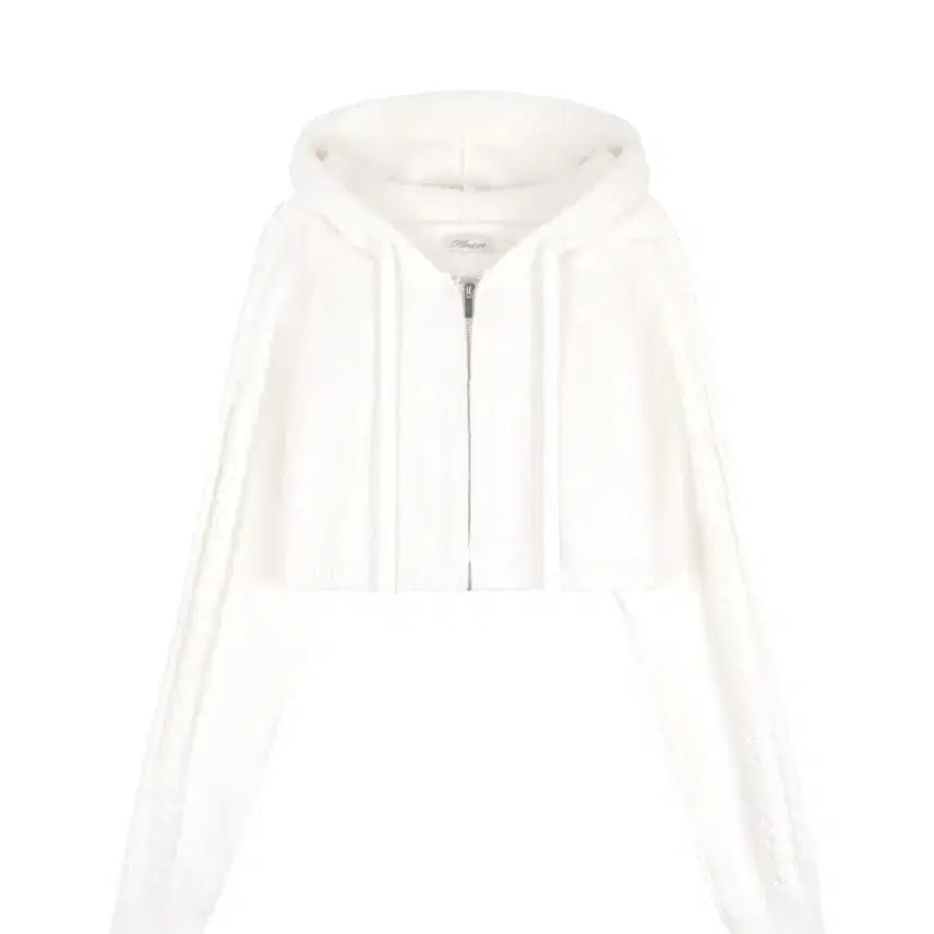 [BUNJANG] Kleesier Chou Chou Hooded Zip-Up Ivory / [새상품] Kleesier 클리시어 츄츄 후드 집업