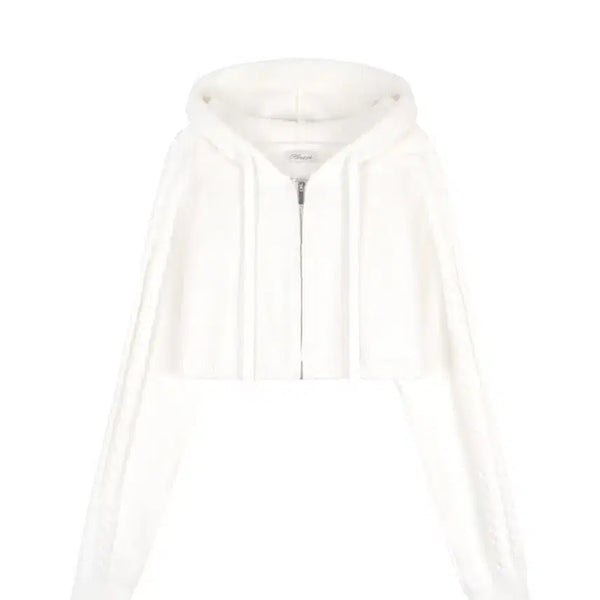 [BUNJANG] Kleesier Chou Chou Hooded Zip-Up Ivory / [새상품] Kleesier 클리시어 츄츄 후드 집업