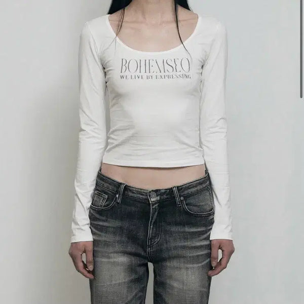 [BUNJANG] Bohemianse Pale Printed Long Sleeve, Ivory / 보헴서 PALE PRINTED LONG SLEEVE, IVORY