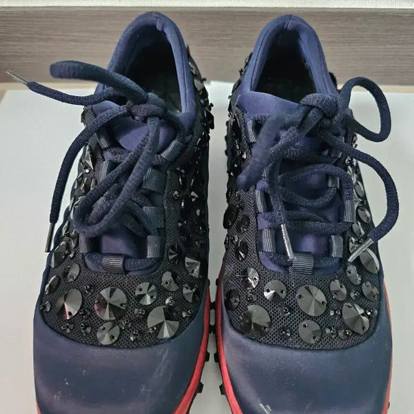 [BUNJANG] Miu Miu Studded Sneakers Size 230 / 스터드 장식 스니커즈 230