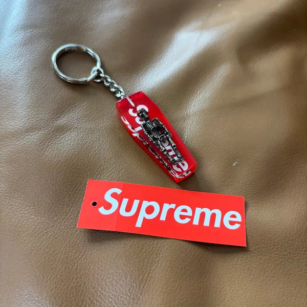 [BUNJANG] Supreme Skeleton Red Keychain / 슈프림 키체인 키홀더 스켈레톤 레드 열쇠고리 키링