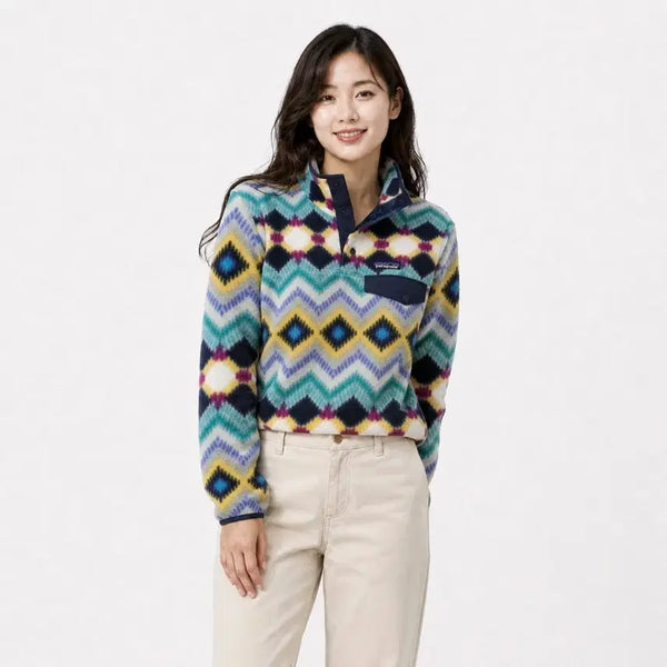 [BUNJANG] Patagonia Women's Synchilla Fleece Pullover Sweater Aztec S / 파타고니아 여성 신칠라 플리스 풀오버 스웨테 아즈텍 s