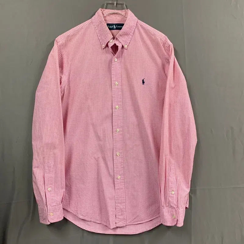 [BUNJANG] Polo Ralph Lauren Pink Gingham Check Shirt / M 폴로랄프로렌 핑크 깅엄 체크 셔츠