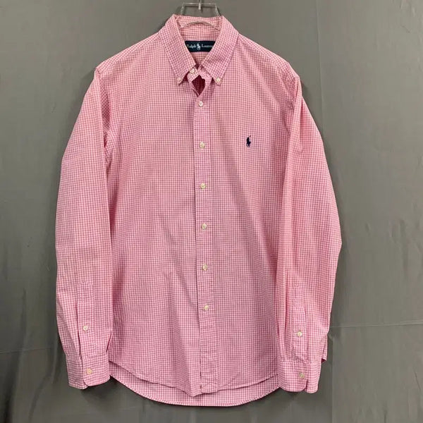 [BUNJANG] Polo Ralph Lauren Pink Gingham Check Shirt / M 폴로랄프로렌 핑크 깅엄 체크 셔츠