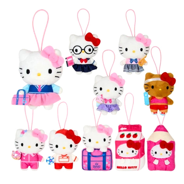 [BUNJANG] Sanrio Original Hello Kitty School Series Random Doll Keyring KC Mascot / [당일발송]키티 스쿨시리즈 랜덤 인형 키링 KC 마스코트 산리오오리지널