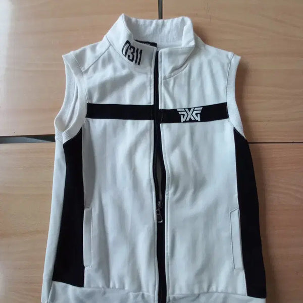 [BUNJANG] PXG White Black Golf Vest / PXG 화이트 블랙 골프 베스트