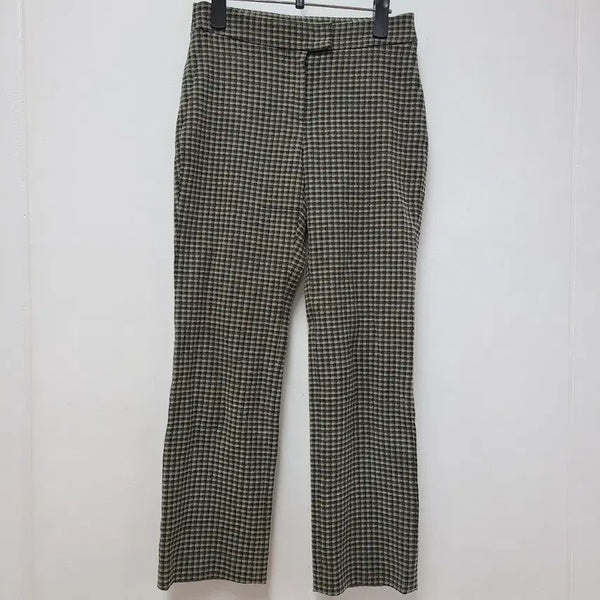 [BUNJANG] Mines Check Cotton Blend Slacks Green / 마인 슬랙스 55