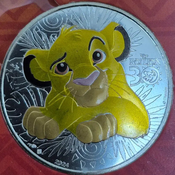 [BUNJANG] France Disney The Lion King 30th Anniversary 10 Euro Silver Coin / 2024년 프랑스 디즈니라이온킹 30주년기념 은화 10유로 1만점 발행