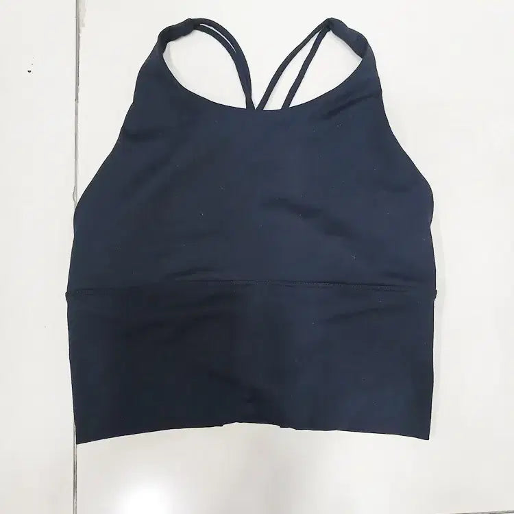 [BUNJANG] Black Yoga & Pilates Sports Bra Top (M Estimated) / M추정 검정 요가복 필라테스 브라탑 스포츠상의 운동복중고 브라캡없어요