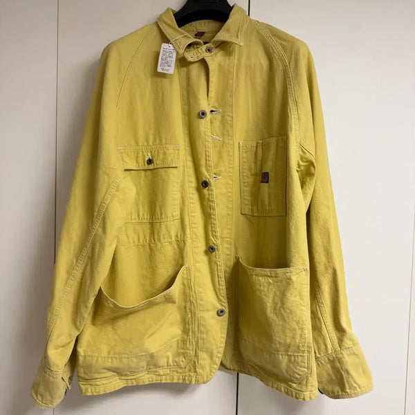 [BUNJANG] Kapital Canvas Cactus Coverall Sunfade Yellow Jacket Size 5 / 국내매장가 70, KAPITAL 캐피탈 커버올 선페이드 옐로우 자켓
