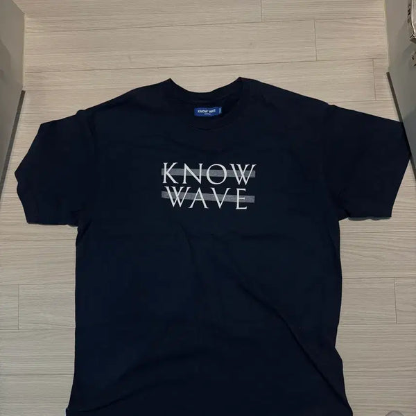 [BUNJANG] KNOW WAVE Short Sleeve T-Shirt Navy XL / KNOW WAVE 반팔 티셔츠 네이비